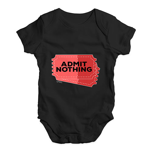 Admit Nothing Baby Unisex Baby Grow Bodysuit