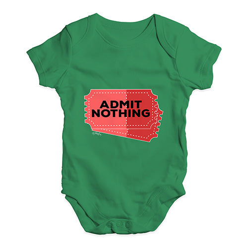 Admit Nothing Baby Unisex Baby Grow Bodysuit