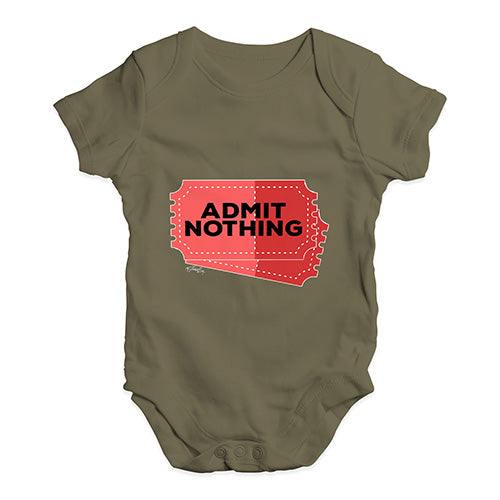 Admit Nothing Baby Unisex Baby Grow Bodysuit