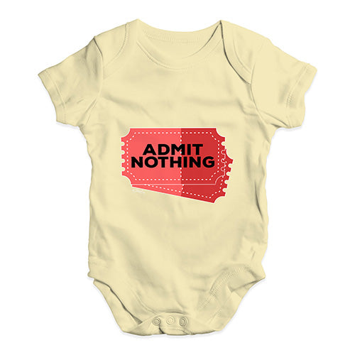 Admit Nothing Baby Unisex Baby Grow Bodysuit