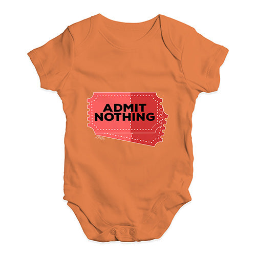 Admit Nothing Baby Unisex Baby Grow Bodysuit