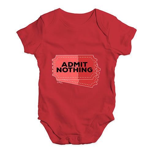 Admit Nothing Baby Unisex Baby Grow Bodysuit