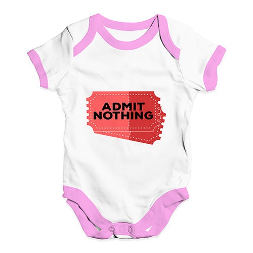 Admit Nothing Baby Unisex Baby Grow Bodysuit