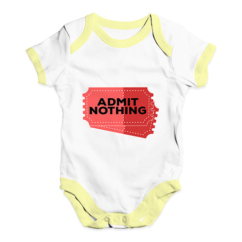 Admit Nothing Baby Unisex Baby Grow Bodysuit