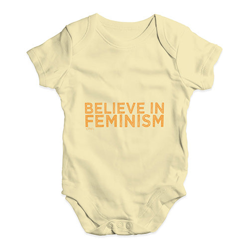 Believe In Feminism Baby Unisex Baby Grow Bodysuit