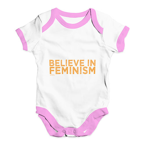 Believe In Feminism Baby Unisex Baby Grow Bodysuit