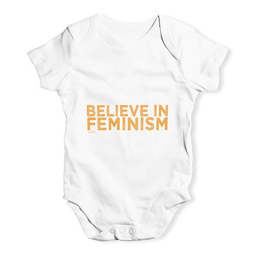 Believe In Feminism Baby Unisex Baby Grow Bodysuit