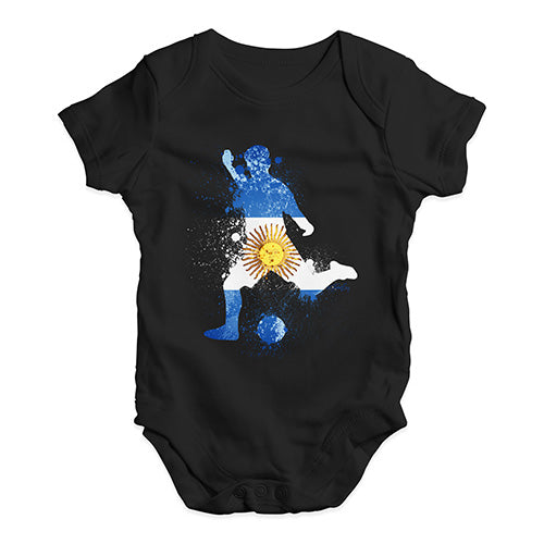 football Soccer Silhouette Argentina Baby Unisex Baby Grow Bodysuit