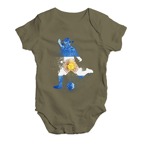 football Soccer Silhouette Argentina Baby Unisex Baby Grow Bodysuit