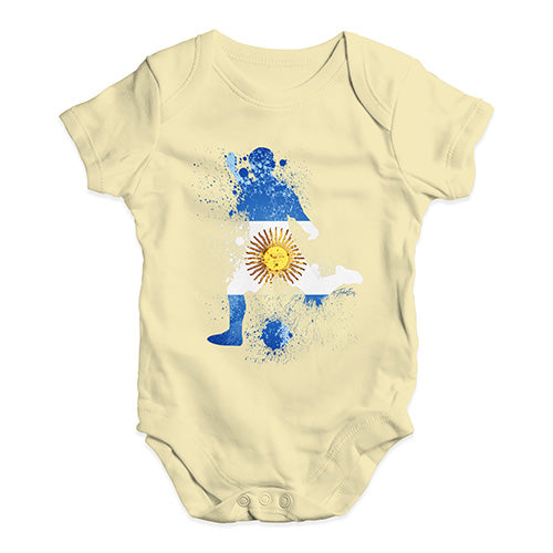 football Soccer Silhouette Argentina Baby Unisex Baby Grow Bodysuit