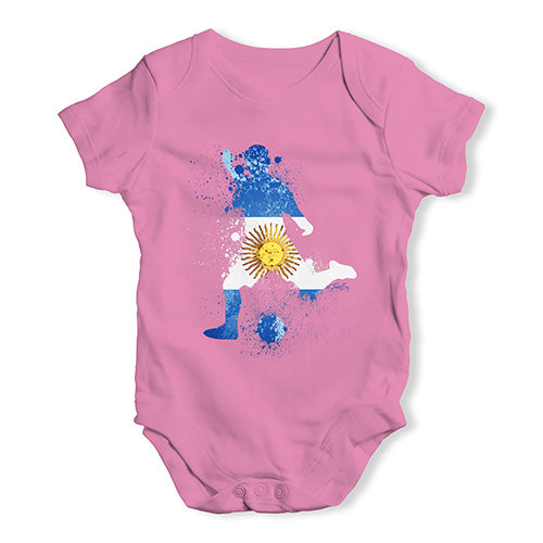 football Soccer Silhouette Argentina Baby Unisex Baby Grow Bodysuit