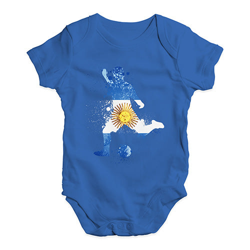 football Soccer Silhouette Argentina Baby Unisex Baby Grow Bodysuit