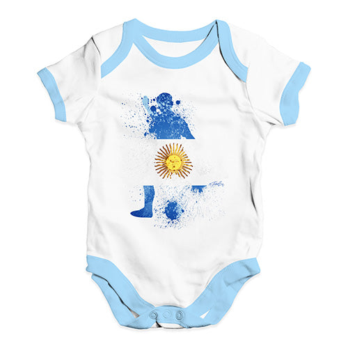 football Soccer Silhouette Argentina Baby Unisex Baby Grow Bodysuit