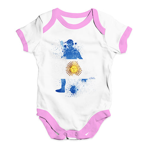 football Soccer Silhouette Argentina Baby Unisex Baby Grow Bodysuit