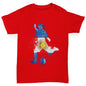 Girls funny tee shirts Football Soccer Silhouette Argentina Girl's T-Shirt Age 3-4 Red