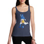 Novelty Tank Top Women Football Soccer Silhouette Argentina Women's Tank Top Large Navy