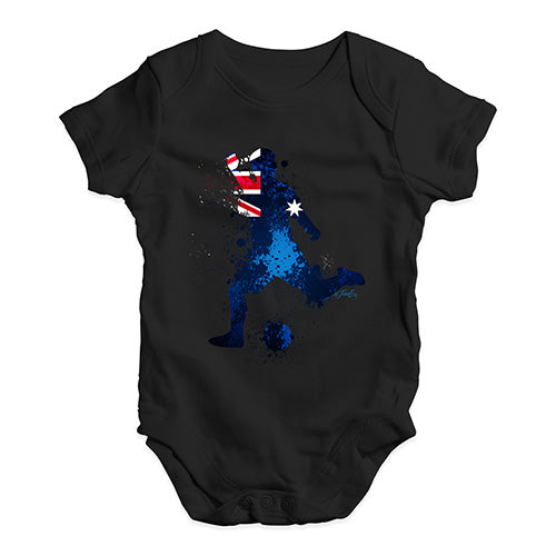 football Soccer Silhouette Australia Baby Unisex Baby Grow Bodysuit