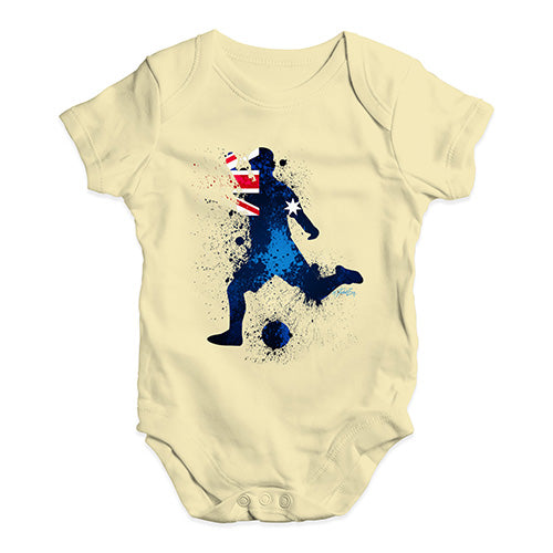 football Soccer Silhouette Australia Baby Unisex Baby Grow Bodysuit