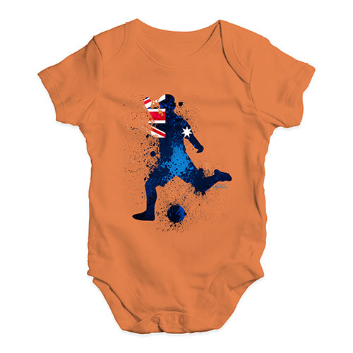 football Soccer Silhouette Australia Baby Unisex Baby Grow Bodysuit