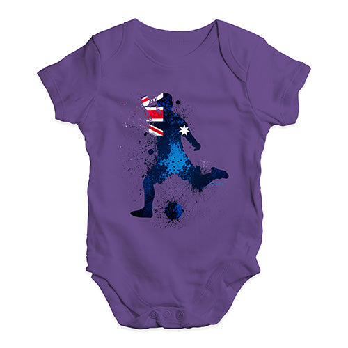 football Soccer Silhouette Australia Baby Unisex Baby Grow Bodysuit