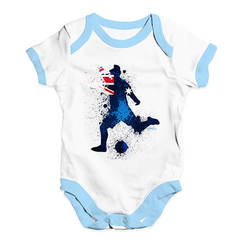 football Soccer Silhouette Australia Baby Unisex Baby Grow Bodysuit