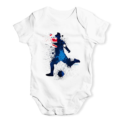 football Soccer Silhouette Australia Baby Unisex Baby Grow Bodysuit