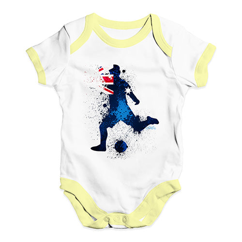 football Soccer Silhouette Australia Baby Unisex Baby Grow Bodysuit