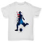 Boys funny tee shirts Football Soccer Silhouette Australia Boy's T-Shirt Age 5-6 White