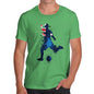 Novelty Tshirts Men Funny Football Soccer Silhouette Australia Men's T-Shirt Large Green