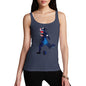 Funny Tank Top For Women Sarcasm Football Soccer Silhouette Australia Women's Tank Top Medium Navy