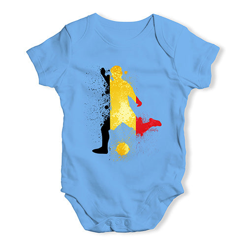 football Soccer Silhouette Belgium Baby Unisex Baby Grow Bodysuit