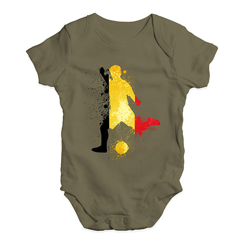 football Soccer Silhouette Belgium Baby Unisex Baby Grow Bodysuit