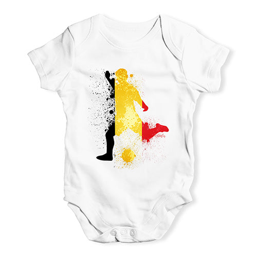 football Soccer Silhouette Belgium Baby Unisex Baby Grow Bodysuit