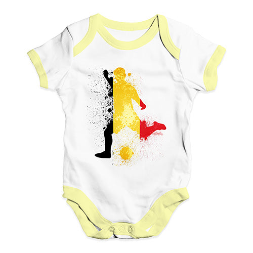 football Soccer Silhouette Belgium Baby Unisex Baby Grow Bodysuit