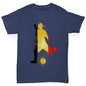 Girls Funny Tshirts Football Soccer Silhouette Belgium Girl's T-Shirt Age 5-6 Navy