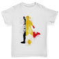 Novelty Tees For Girls Football Soccer Silhouette Belgium Girl's T-Shirt Age 12-14 White