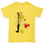 Girls novelty tees Football Soccer Silhouette Belgium Girl's T-Shirt Age 9-11 Yellow