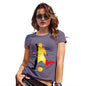 Womens Novelty T Shirt Football Soccer Silhouette Belgium Women's T-Shirt Medium Plum