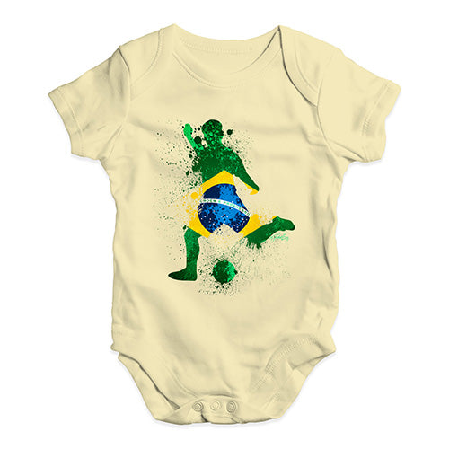 football Soccer Silhouette Brazil Baby Unisex Baby Grow Bodysuit