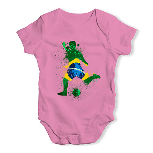 football Soccer Silhouette Brazil Baby Unisex Baby Grow Bodysuit