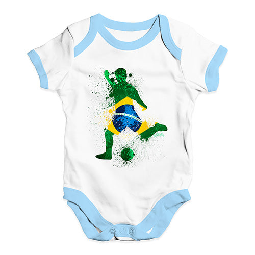 football Soccer Silhouette Brazil Baby Unisex Baby Grow Bodysuit