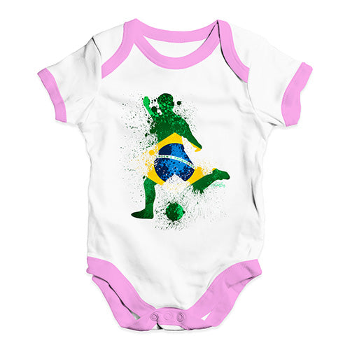 football Soccer Silhouette Brazil Baby Unisex Baby Grow Bodysuit