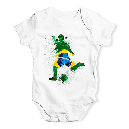 football Soccer Silhouette Brazil Baby Unisex Baby Grow Bodysuit