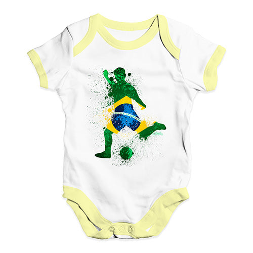 football Soccer Silhouette Brazil Baby Unisex Baby Grow Bodysuit