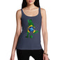 Womens Novelty Tank Top Christmas Football Soccer Silhouette Brazil Women's Tank Top Medium Navy