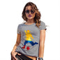 Funny Tshirts For Women Football Soccer Silhouette Colombia Women's T-Shirt Small Light Grey