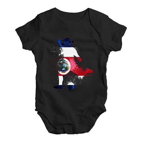 football Soccer Silhouette Costa Rica Baby Unisex Baby Grow Bodysuit