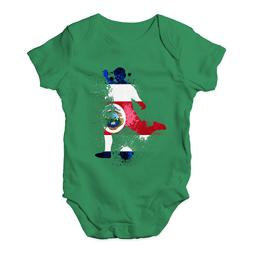 football Soccer Silhouette Costa Rica Baby Unisex Baby Grow Bodysuit