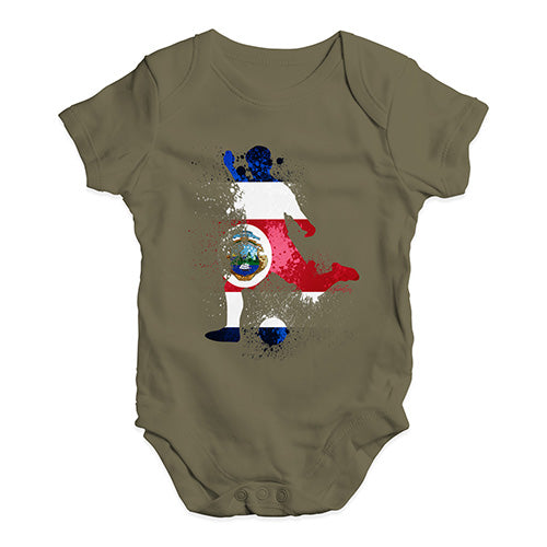 football Soccer Silhouette Costa Rica Baby Unisex Baby Grow Bodysuit