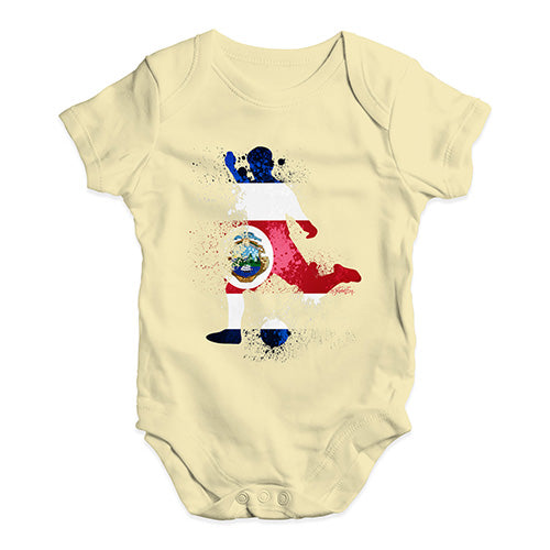 football Soccer Silhouette Costa Rica Baby Unisex Baby Grow Bodysuit